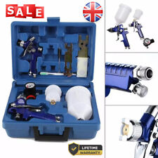 2 x HVLP Spray Gun Kit Air Gravity Feed Vehicle Car Paints1.4MM 0.8MM Nozzle 