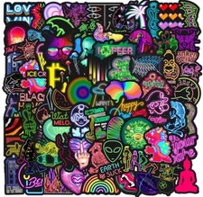 75PCS Neon Sign Stickers Bomb