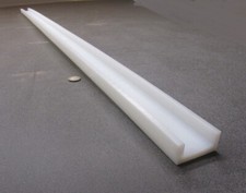 UHMW White U Channel 1/4" Wall