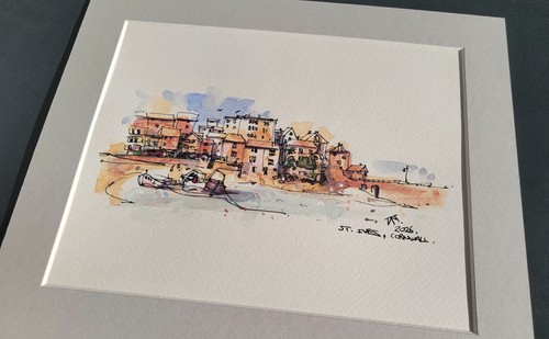 Original ives watercolour - st,