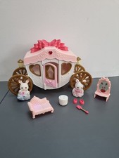 Sylvanian Families Princess Carriage & Accessories With Two Bunny Rabbit Figures