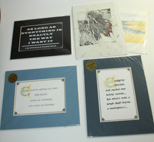 3 Sign Plaque - Book Of Kells Celtic Text Quotes Funny + Trudi Finch Fairy Card