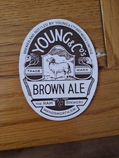 1930s Young And Co Ram Brewery Wandsworth Beer Label Brown Ale Rare Scarce