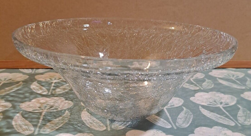 Crackled glass decorative bowl - glass,