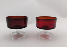 Mid Century French Ruby Red