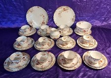 AYNSLEY Tea Set Fine English Bone China ANTIQUE Floral & Scrollwork w/ Gold X37