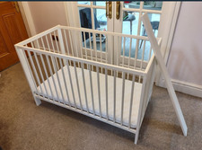 IKEA Gulliver Cot White - 60cm x 120cm, with mattress, great condition 