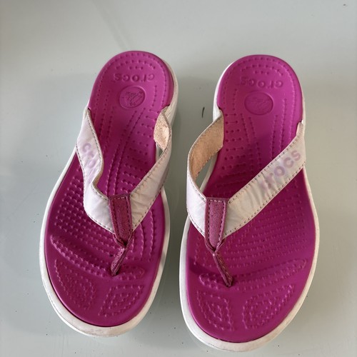 Crocs women pink white toe - crocs,