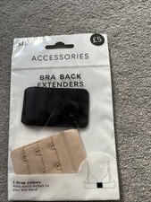 M&S BRA BACK EXTENDERS BLACK