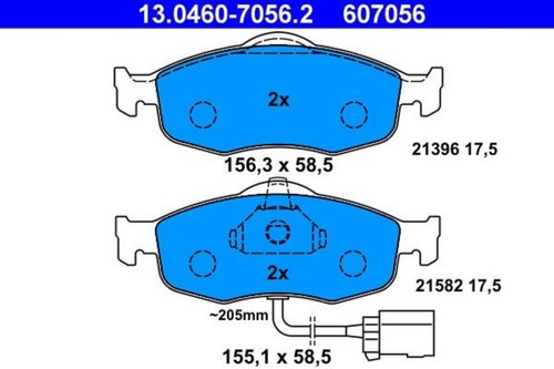Disc brake pad set - brake, fits