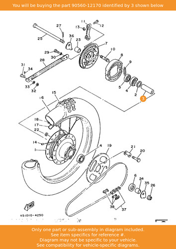 Yamaha spacer 90560 - 90560-12170, oem