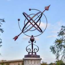 "Concordia" Armillary Wrought Iron Scroll Design - 77cm