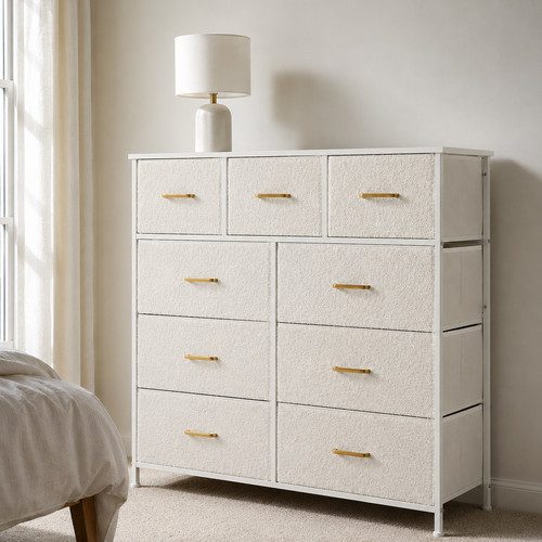 Cream boucle chest 9 - cream,