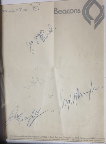 The stranglers autographs 1981 - the,