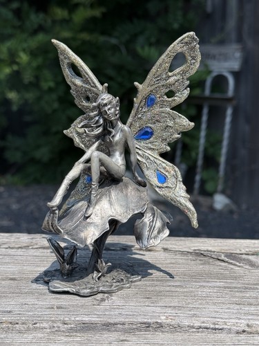 Pewter jeweled winged - pewter,