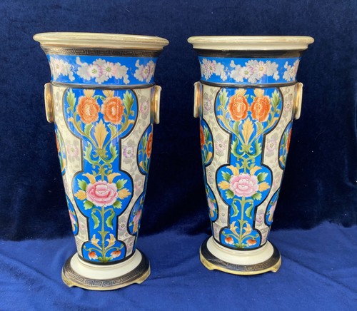Noritake art deco large vases - art,