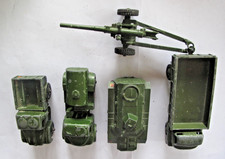 Dinky Toys Lot Of 4 Vintage Military Vehicles + Medium Field Gun