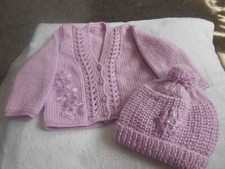 Hand knitted Lilac *Flower*