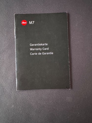 A1303 leica warranty card - m7,