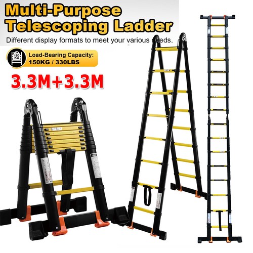 3m aluminium ladder - 3.3+3.3m,