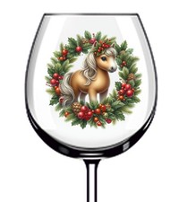 12x Colourful Christmas Horse