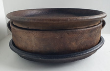 ANTIQUE MICACEOUS CLAY LARGE COOKING POT