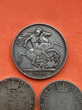 3 coins. Silver crown 1889