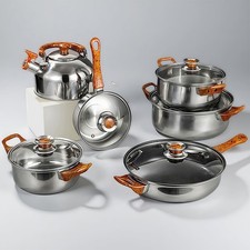 Stainless steel saucepan - steel,