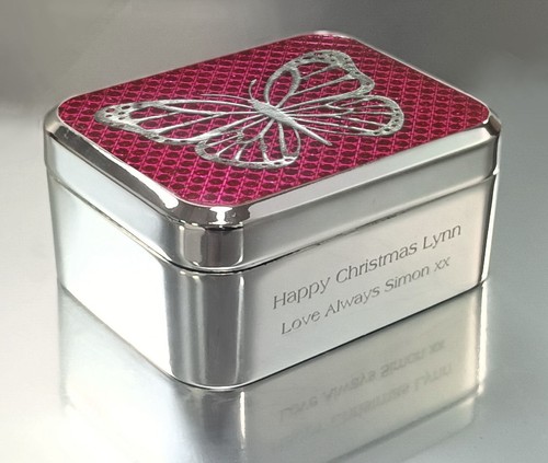 Personalised silver butterfly - personalised,