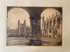 1896 Antique Etching; Eton