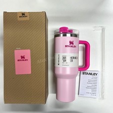 40OZ Stainless Steel Water Bottle Travel Tumbler Cup + Straw Lid Insulated Pink