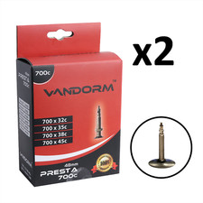 Vandorm 700c x 32/38/40/42/45c Hybrid Presta Butyl Inner Tube 2 PACK