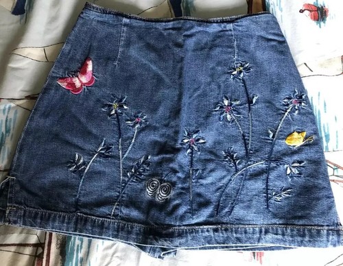 Gap embroidered demin skirt - gap,
