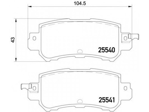 Set brake pads - , rear