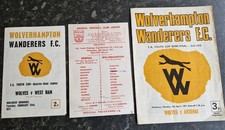 Wolverhampton Wanderers FA Youth Cup 1970/71 3x Programmes Bundle