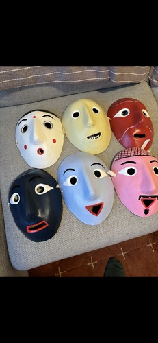 Paper mache korean style masks - korean,