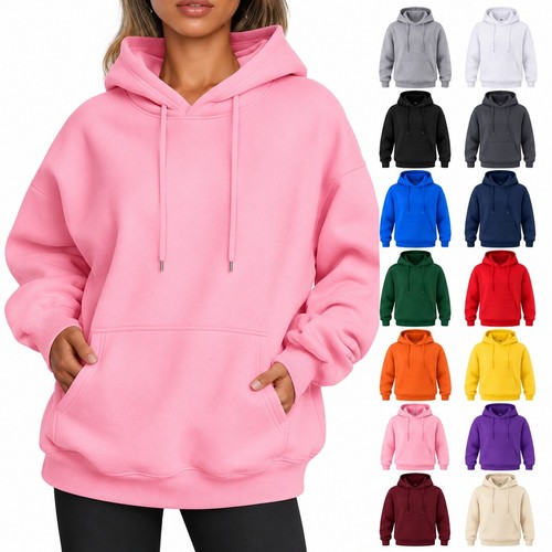 Ladies oversized plain hoodies - plain,