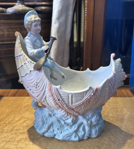 Antique porcelain boy a - porcelain, in
