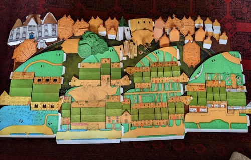 Vintage cardboard village - vintage,