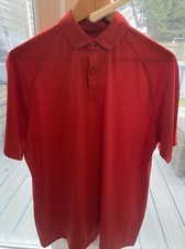 Ian Poulter / IJP Design - Men's Golf Polo Shirt Casual Red Collared Size Medium
