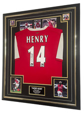 Framed Thierry Henry Signed Shirt Autographed Jersey  1st Season at THE EMIRATES