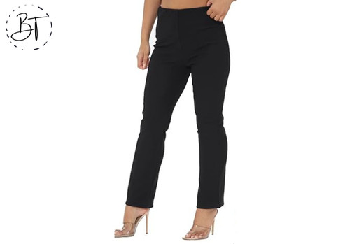 Women bootleg trousers - women's,