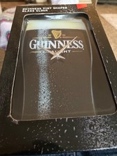 Guinness Pint Shaped Glass Clock - NEW Enclosed In Box