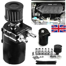 Oil Catch Can Kit Breather Baffled Reservoir Tank 300ML Universal W/ Hose Filter