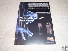 B&W Nautilus Speaker Ad from 1999, very rare