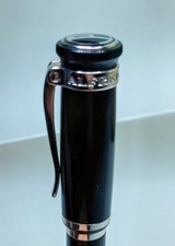 Dunhill Sentryman Pen, Palladium trim Black resin, Ballpoint, v.good condition 