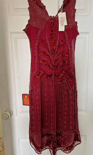 Elsa red midi - red, flapper