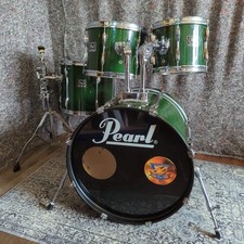 Used Green 90s Pearl Export Drum Kit Shell Pack 20,10,12,14