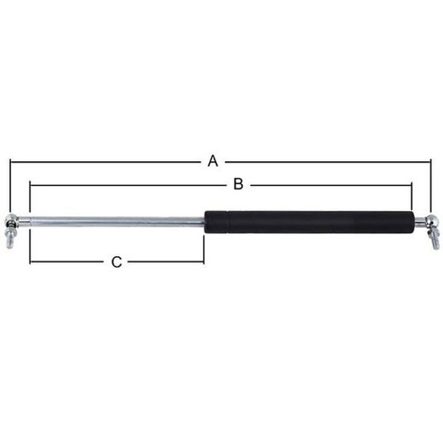 Damper gas strut - strut, for