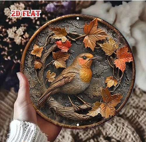 Beautiful robin flat metal - 2d,